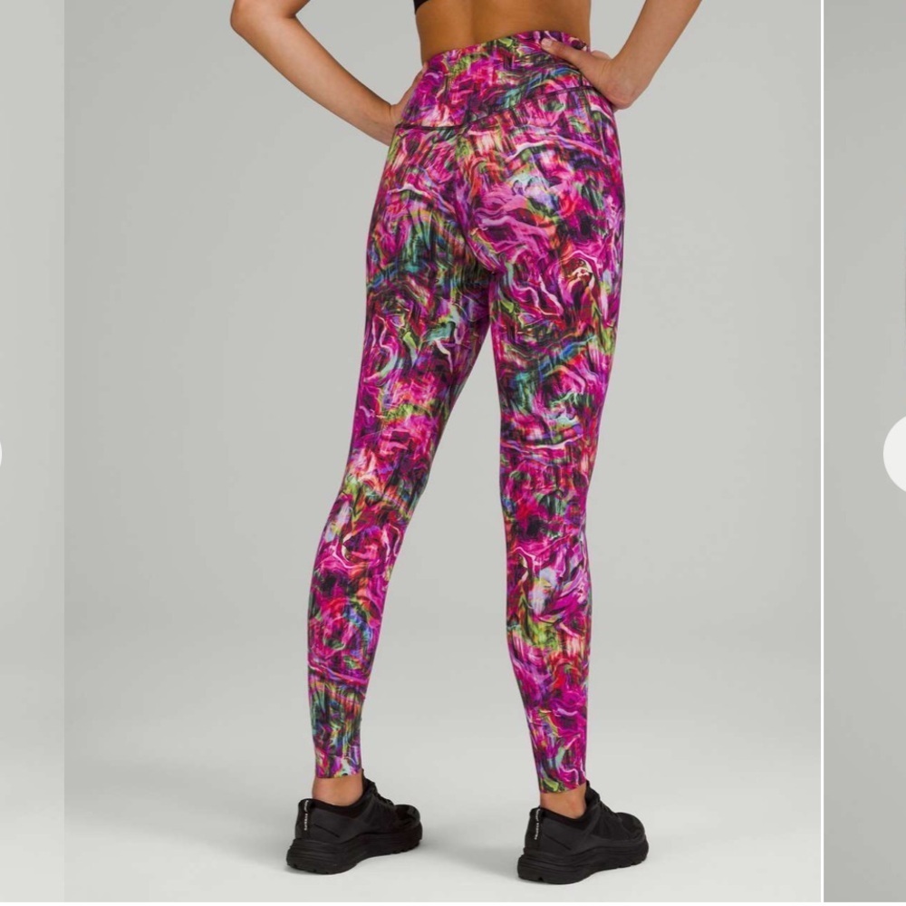 Lululemon Hyper Flow Pink‎ Multi Leggings-28"